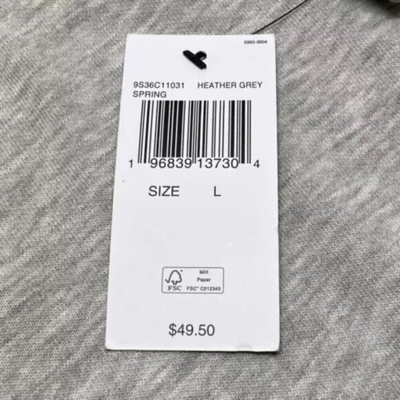 Michael Kors Men's Short Sleeve Henley T-shirt Size Large Athletic Heather NWT - Picture 9 of 10